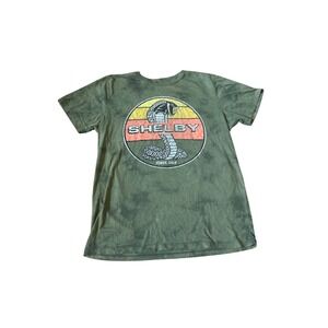 Shelby Cobra Venice Calif Graphic T-Shirt Mens Small Olive Green Tie Dye Tee